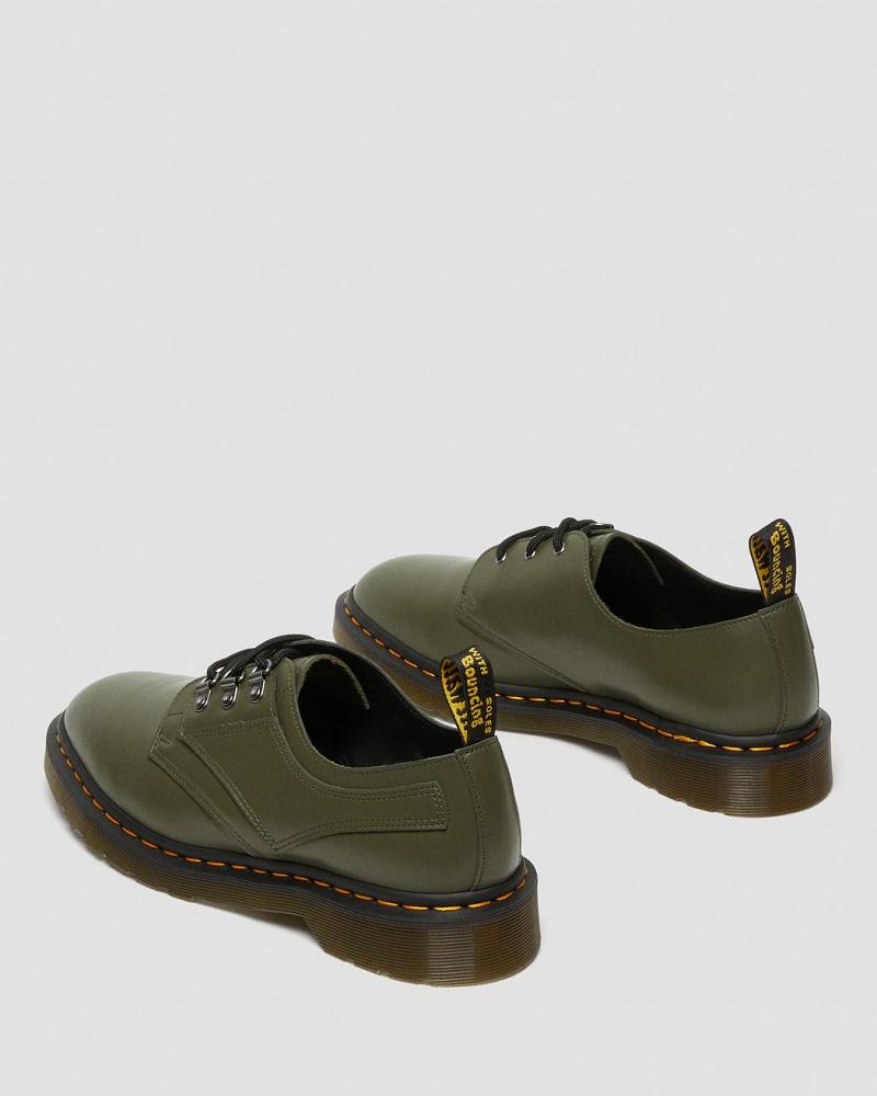 Green Women's Dr Martens 1461 Verso Smooth Leather Oxfords Shoes | CA 376QMA